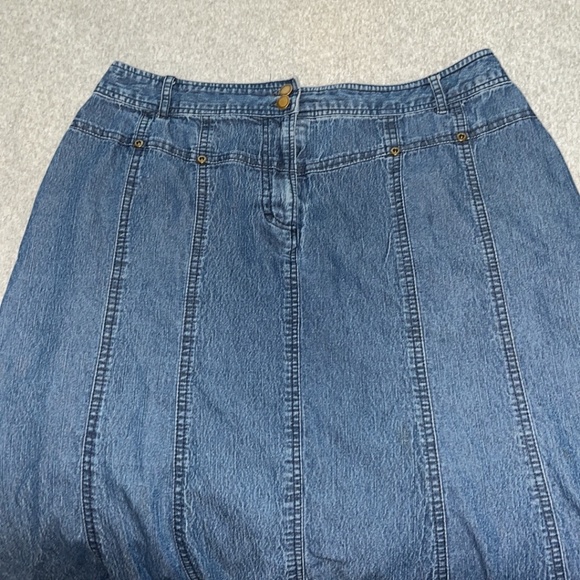 Y2K Midi Denim Skirt Size 12 Long Modest Country - Picture 6 of 11